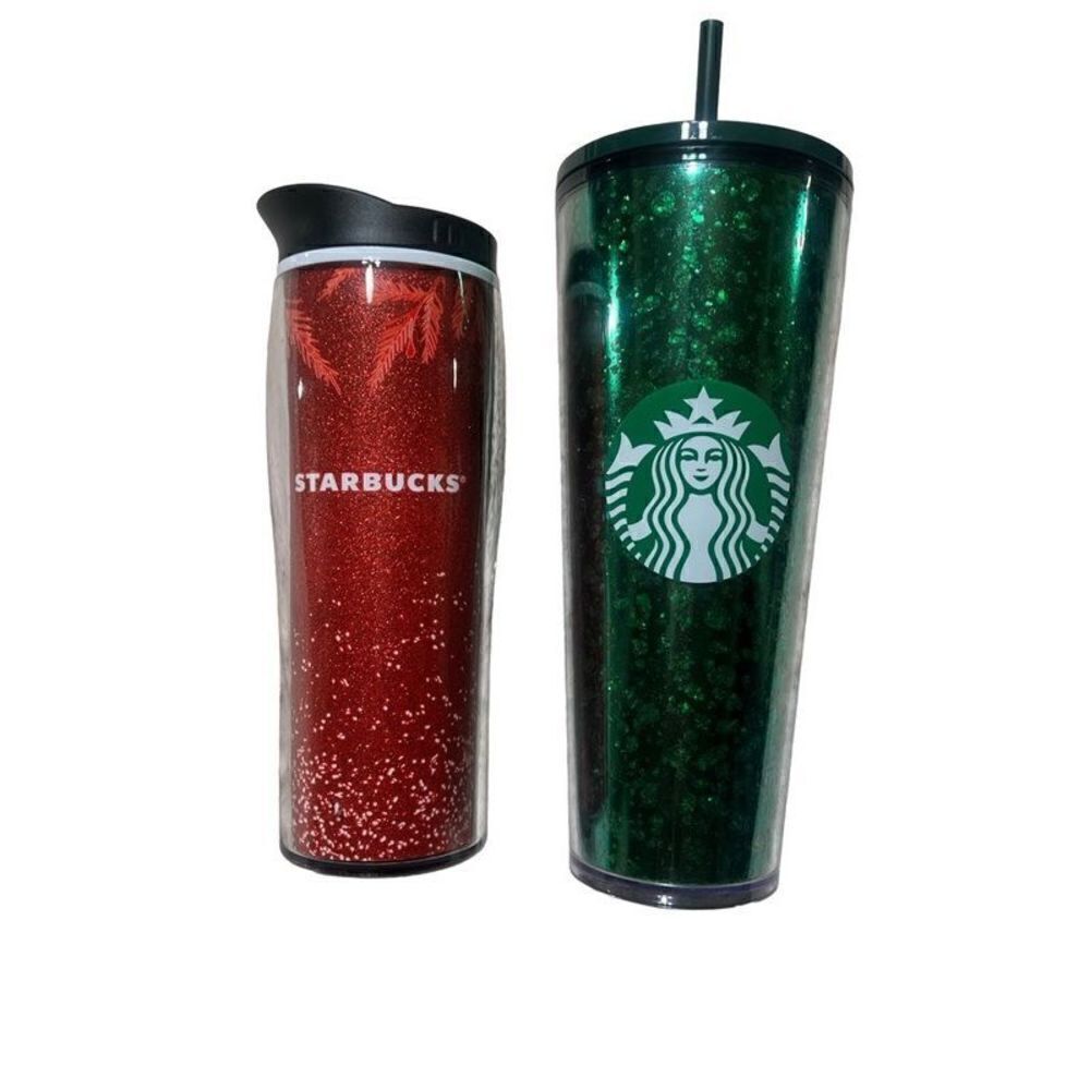 Starbucks 2019 Holiday Limited Edition Sparkled Glitter Tumbler Set  24oz